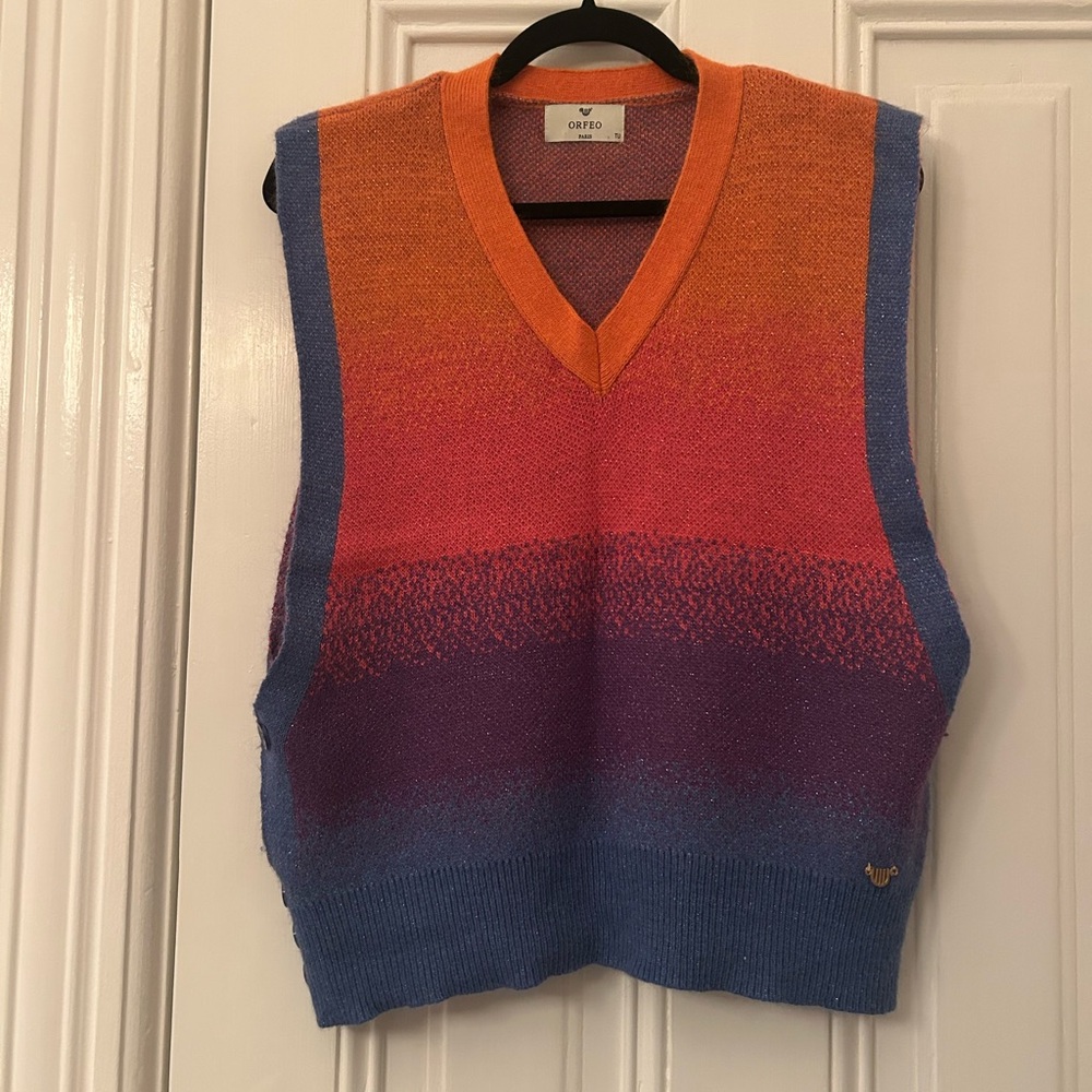 Colorful Gradient Knit Vest